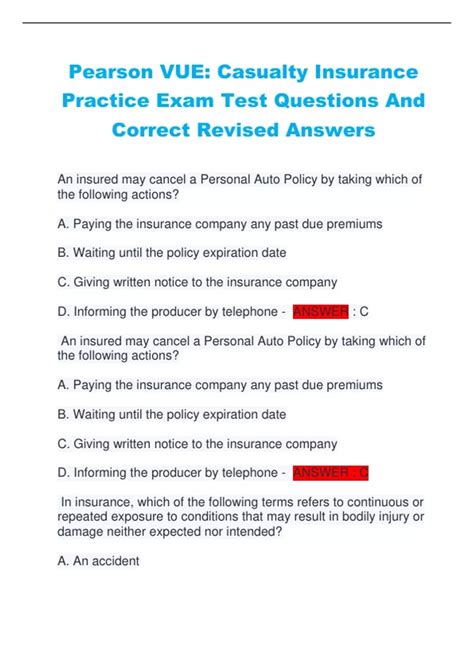 casualty compression car test insurace|casualty insurance practice exam questions.